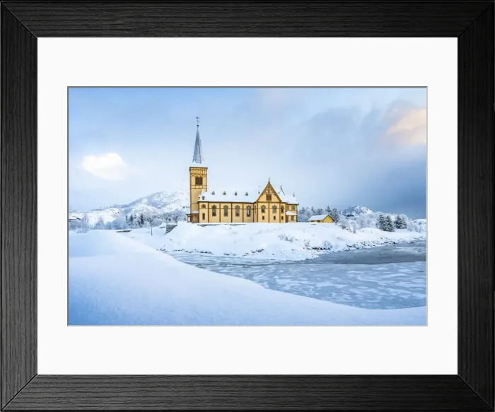 Framed Print : Svolvaer Lofoten church. Lofoten Islands, Nordland, Norway Framed Print : Svolvaer Lofoten church. Lofoten Islands, Nordland, Norway