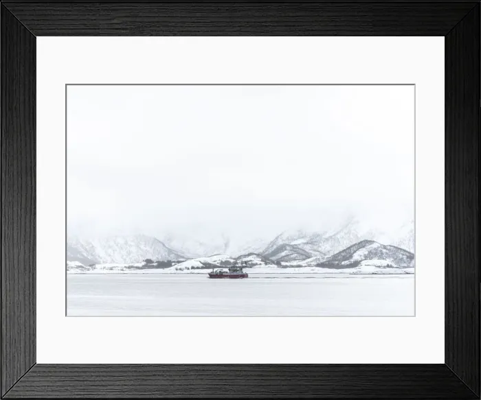 Framed Print : A boat in Lofoten Islands, Nordland, Norway