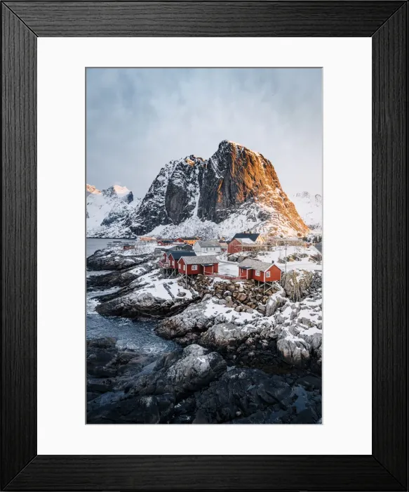 Framed Print : Hamnoy village, Lofoten Islands, Nordland, Norway Framed Print : Hamnoy village, Lofoten Islands, Nordland, Norway