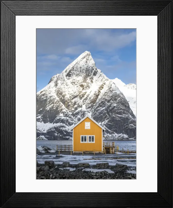 Framed Print : Sakrisoy village in the middle of Reine Bay, Lofoten Islands, Nordland, Norway Framed Print : Sakrisoy village in the middle of Reine Bay, Lofoten Islands, Nordland, Norway