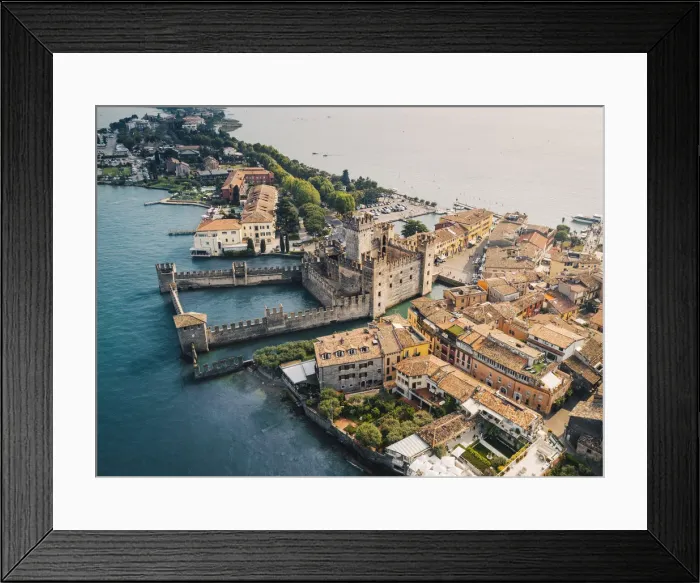 Framed Print : High view of Sirmiones Castle, Brescia province, Garda Lake, Lombardy, Italy Framed Print : High view of Sirmiones Castle, Brescia province, Garda Lake, Lombardy, Italy