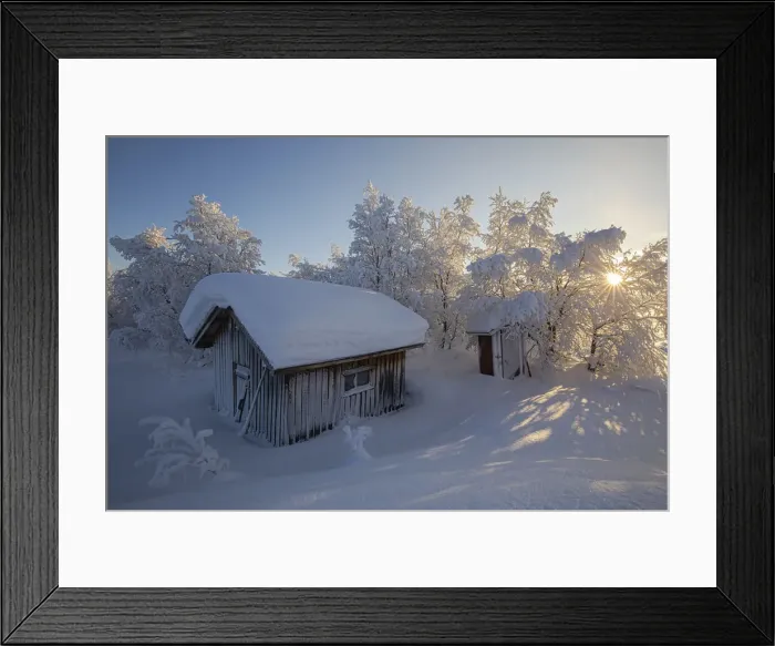 Framed Print : Sunburst lights up the snowy forest, Kiruna, Norrbotten County, Lapland, Sweden Framed Print : Sunburst lights up the snowy forest, Kiruna, Norrbotten County, Lapland, Sweden