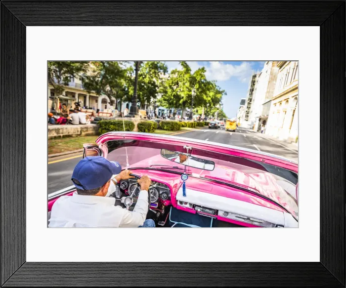 Framed Print : A man driving a classic car in Centro Habana District, Havana, Cuba Framed Print : A man driving a classic car in Centro Habana District, Havana, Cuba