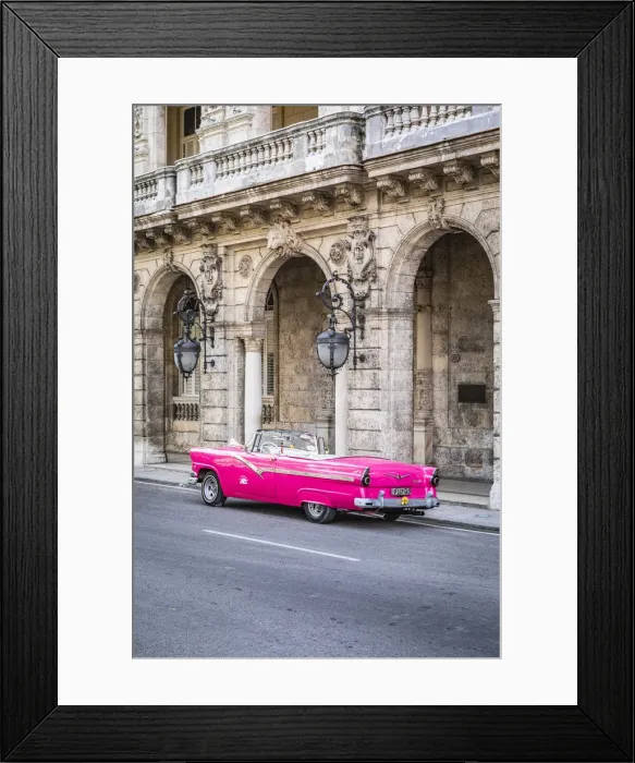 Framed Print : Classic car in Centro Habana District, Havana, Cuba