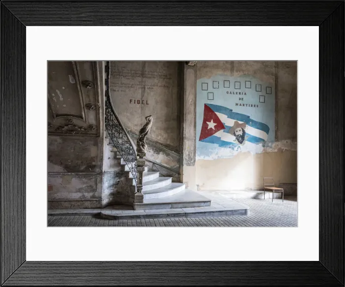 Framed Print : The hallway and staircase leading up to La Guarida restaurant, Centro Habana, Havana