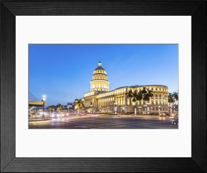 Framed Print : National Capitol building (El Capitolio) in the evening, Centro Habana Province, Havana Framed Print : National Capitol building (El Capitolio) in the evening, Centro Habana Province, Havana