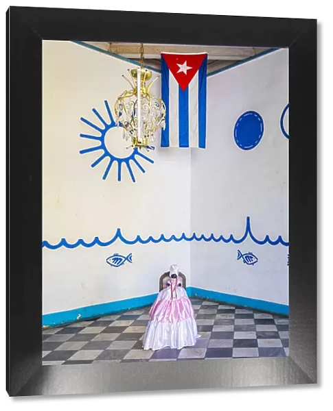 A doll in the entrance of a building in Trinidad, Sancti Spiritus, Cuba