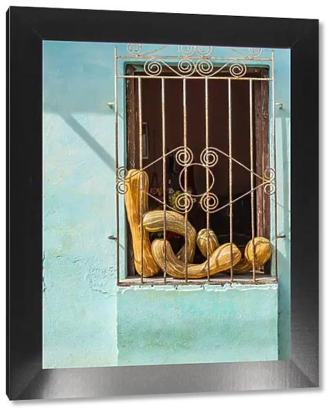 Pumpkins for sale in a house in Trinidad, Sancti Spiritus, Cuba