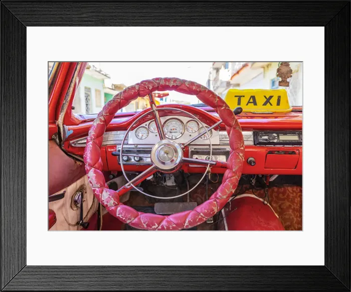 Framed Print : Steering wheel and dashboard in a classic car in Trinidad, Sancti Spiritus, Cuba Framed Print : Steering wheel and dashboard in a classic car in Trinidad, Sancti Spiritus, Cuba