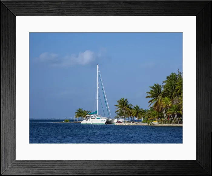 Framed Print : Catamaran at North Side, Grand Cayman, Cayman Islands Framed Print : Catamaran at North Side, Grand Cayman, Cayman Islands