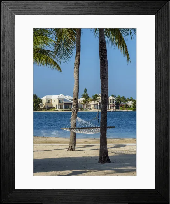 Framed Print : Hammock at North Side, Grand Cayman, Cayman Islands