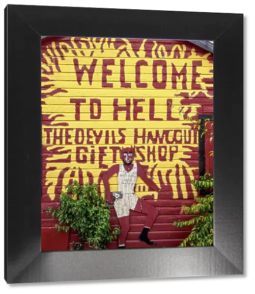 The Devils Hangout Gift Shop, detailed view, Hell, West Bay, Grand Cayman, Cayman Islands