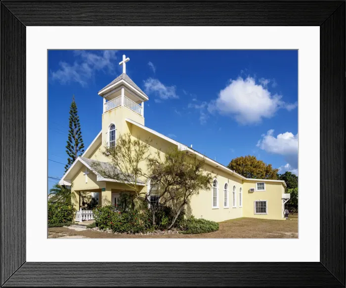 Framed Print : Ministry of Peace Church, West Bay, Grand Cayman, Cayman Islands