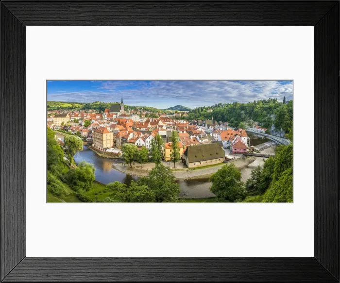 Framed Print : Historic center of Cesky Krumlov as seen from The Castle and Chateau, Cesky Krumlov, South Bohemian Region, Czech Republic Framed Print : Historic center of Cesky Krumlov as seen from The Castle and Chateau, Cesky Krumlov, South Bohemian Region, Czech Republic