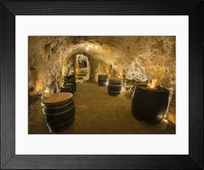 Framed Print : Interior of illuminated old wine cellar in Vrbice, Breclav District, South Moravian Region, Moravia, Czech Republic Framed Print : Interior of illuminated old wine cellar in Vrbice, Breclav District, South Moravian Region, Moravia, Czech Republic