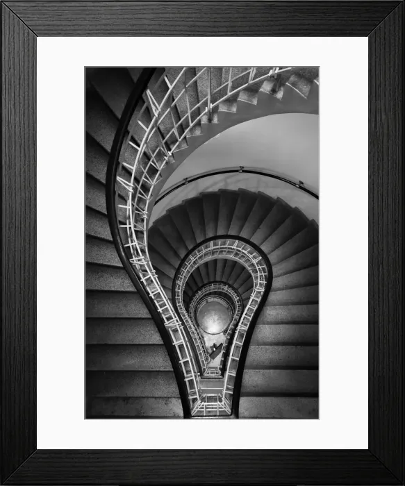 Framed Print : Directly above view of spiral staircase at House of the Black Madonna, Prague, Bohemia Framed Print : Directly above view of spiral staircase at House of the Black Madonna, Prague, Bohemia