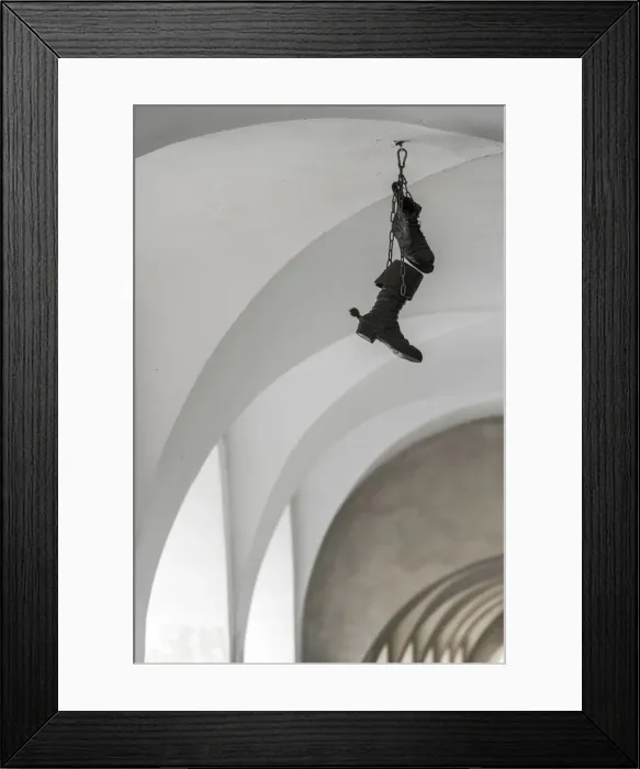 Framed Print : Hanging shoes decoration by Restaurace U Sevce Matouse, Prague, Bohemia, Czech Republic Framed Print : Hanging shoes decoration by Restaurace U Sevce Matouse, Prague, Bohemia, Czech Republic