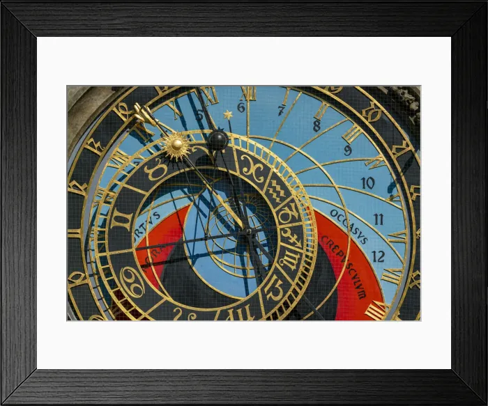Framed Print : Detail of Astronomical clock (Orloj) after reconstruction in 2018, Old Town Square Framed Print : Detail of Astronomical clock (Orloj) after reconstruction in 2018, Old Town Square
