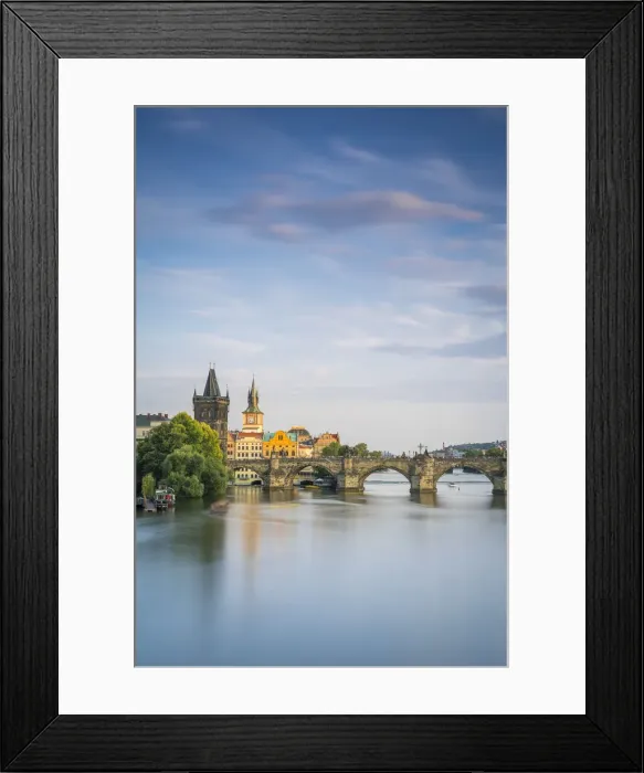 Framed Print : Charles Bridge and Old Town Bridge Tower against sky at sunset, Prague, Bohemia Framed Print : Charles Bridge and Old Town Bridge Tower against sky at sunset, Prague, Bohemia