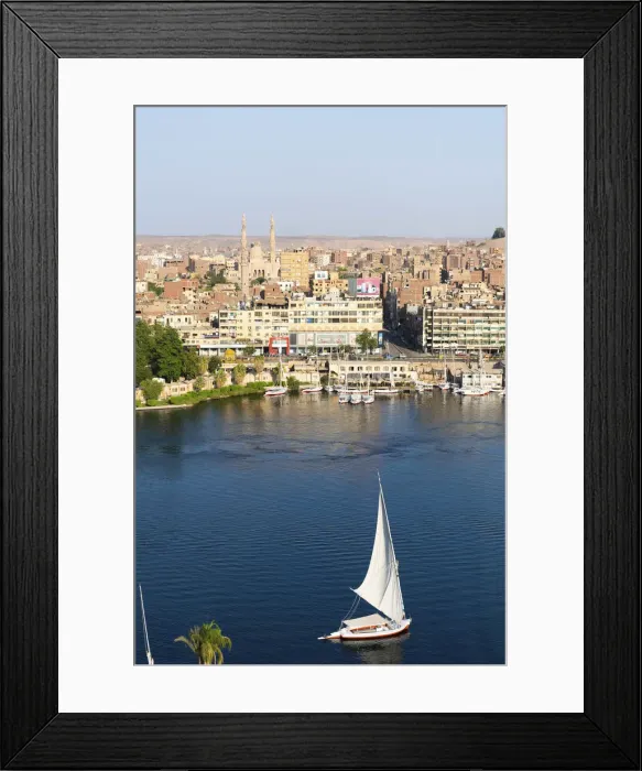 Framed Print : Felucca boat on the Nile River, Aswan, Upper Egypt, Egypt, Africa Framed Print : Felucca boat on the Nile River, Aswan, Upper Egypt, Egypt, Africa