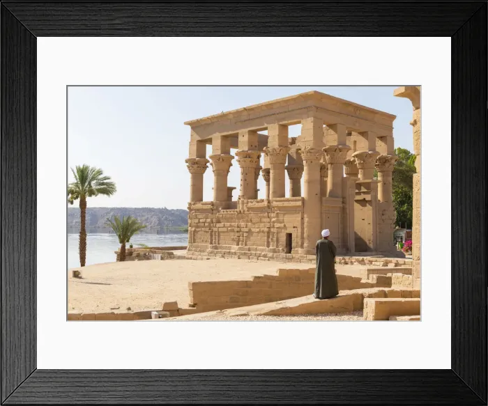 Framed Print : Guradian at the Temple of Philae on an island in Lake Nasser, Nile River, Aswan, Egypt Framed Print : Guradian at the Temple of Philae on an island in Lake Nasser, Nile River, Aswan, Egypt
