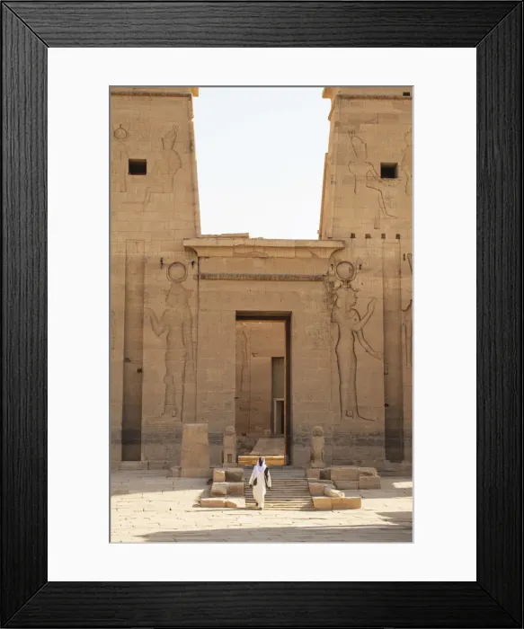 Framed Print : Guradian at the Temple of Philae on an island in Lake Nasser, Nile River, Aswan, Egypt Framed Print : Guradian at the Temple of Philae on an island in Lake Nasser, Nile River, Aswan, Egypt