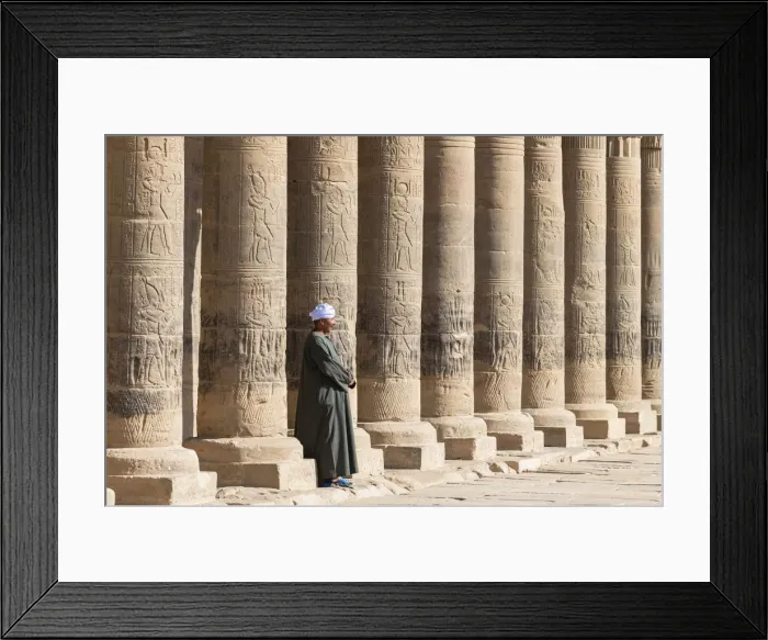 Framed Print : Guradian at the Temple of Philae on an island in Lake Nasser, Nile River, Aswan, Egypt Framed Print : Guradian at the Temple of Philae on an island in Lake Nasser, Nile River, Aswan, Egypt