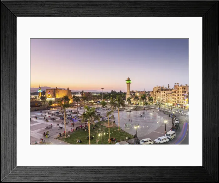 Framed Print : Abou Al Hagag Square at dusk, Luxor, Nile river, Egypt, Africa Framed Print : Abou Al Hagag Square at dusk, Luxor, Nile river, Egypt, Africa