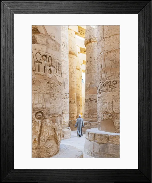 Framed Print : Guardian at the Karnak Temple, Luxor, Egypt, Africa