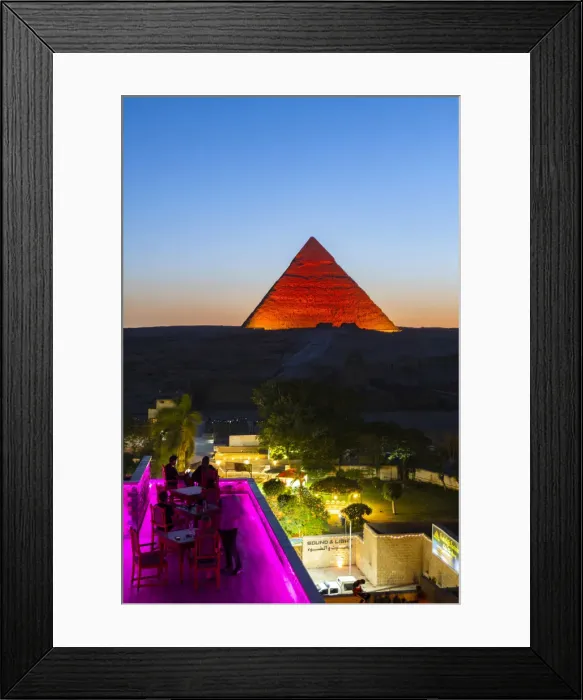 Framed Print : Light show over the Pyramids of Giza, Giza, Cairo, Egypt Framed Print : Light show over the Pyramids of Giza, Giza, Cairo, Egypt