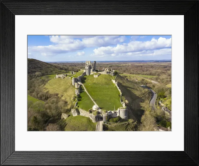 Framed Print : Corfe Castle, Corfe, Dorset, England, UK Framed Print : Corfe Castle, Corfe, Dorset, England, UK