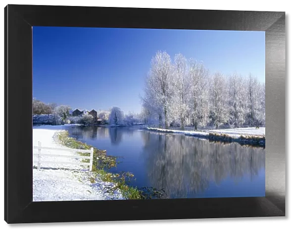 Hoar Frost at Oxnead Mill, River Bure, Norfolk, England