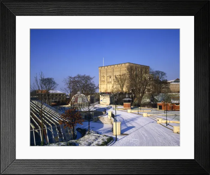Framed Print : Norwich Castle Museum in Winter, Norwich, Norfolk, England Framed Print : Norwich Castle Museum in Winter, Norwich, Norfolk, England