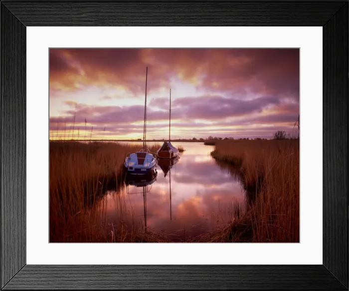 Framed Print : Sailboats at Sunset, Horsey Mere, Norfolk Broads National Park, Norfolk, England Framed Print : Sailboats at Sunset, Horsey Mere, Norfolk Broads National Park, Norfolk, England