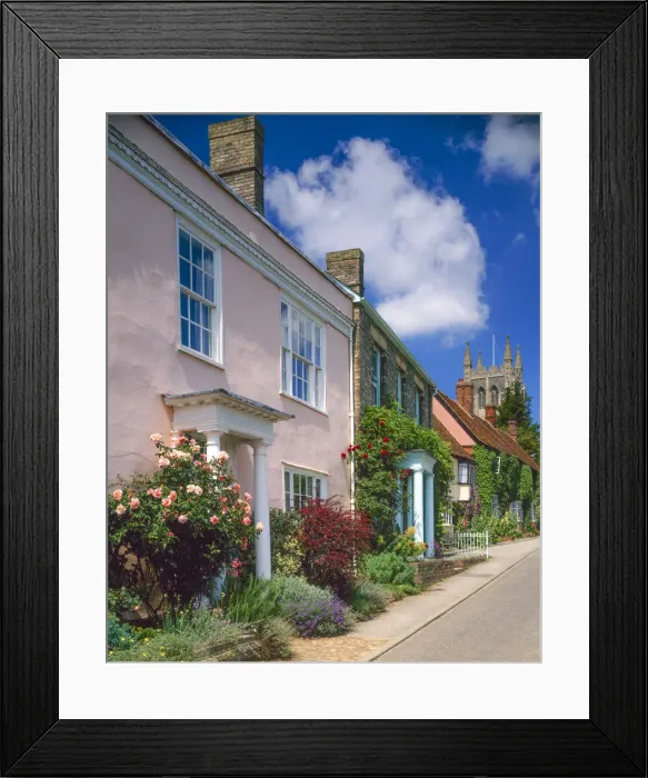 Framed Print : Georgian Houses & Church, Long Melford, Suffolk, England Framed Print : Georgian Houses & Church, Long Melford, Suffolk, England