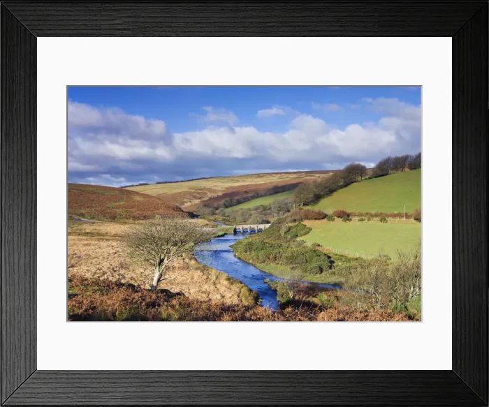Framed Print : Landacre Bridge spanning the River Barle near Withypool, Exmoor National Park, Somerset Framed Print : Landacre Bridge spanning the River Barle near Withypool, Exmoor National Park, Somerset