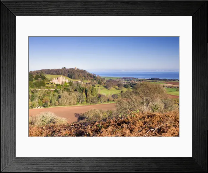 Framed Print : Dunster Castle and Conygar Tower, Exmoor National Park, Somerset, England Framed Print : Dunster Castle and Conygar Tower, Exmoor National Park, Somerset, England