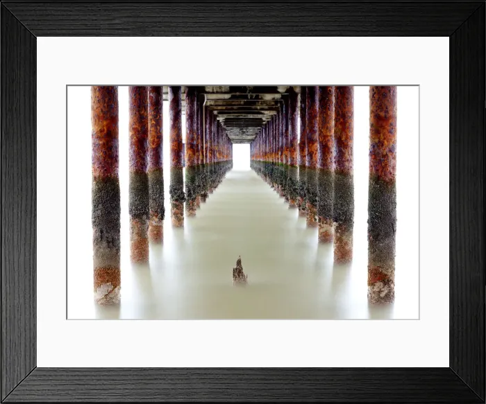 Framed Print : Southwold Pier Poles, Southwold, Suffolk, England