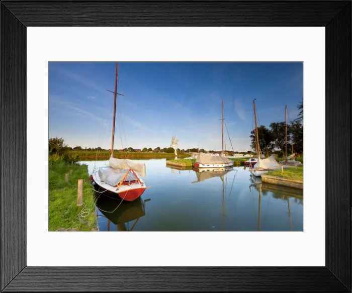 Framed Print : Sailboats on the River Thurne, Norfolk Broads National Park, Norfolk, England Framed Print : Sailboats on the River Thurne, Norfolk Broads National Park, Norfolk, England