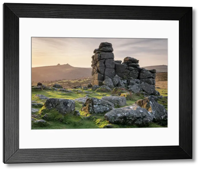 Framed Print : View towards Haytor from Hound Tor, Dartmoor National Park, Devon, England Framed Print : View towards Haytor from Hound Tor, Dartmoor National Park, Devon, England