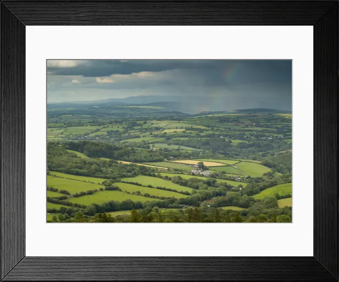 Framed Print : Rolling Cornish countryside below Stowes Hill, Cornwall, England Framed Print : Rolling Cornish countryside below Stowes Hill, Cornwall, England