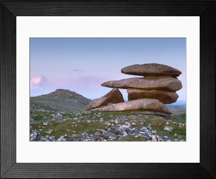 Framed Print : Early morning sunlight bathes Showery Tor in soft light, Bodmin Moor, Cornwall, England Framed Print : Early morning sunlight bathes Showery Tor in soft light, Bodmin Moor, Cornwall, England
