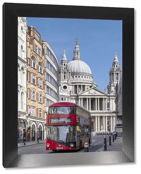 United Kingdom, England, London, City of London. Red London double-decker buses