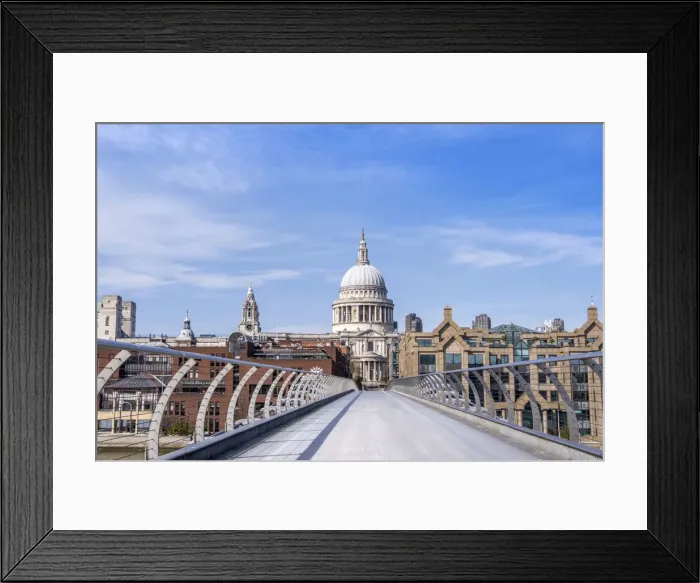 Framed Print : United Kingdom, England, London, City of London. the Millennium footbridge linking Framed Print : United Kingdom, England, London, City of London. the Millennium footbridge linking