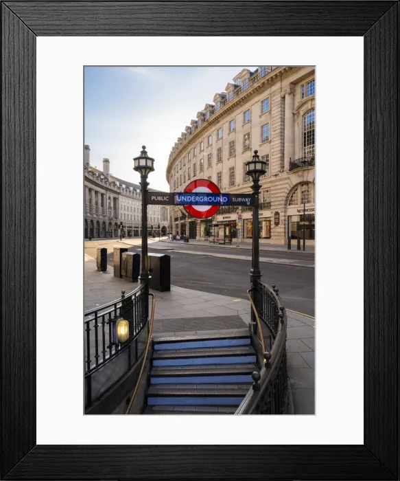 Framed Print : tube on to Regents Street, london, England, UK Framed Print : tube on to Regents Street, london, England, UK