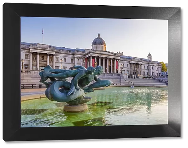 The National Gallery in Trafalgar Square, City of Westminster, London, England, UK