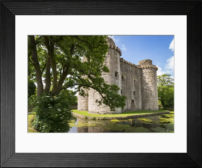 Framed Print : Nunney Castle and moat, Somerset, England. Summer