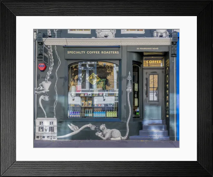 Framed Print : Cafe, Notting Hill, London, England, UK Framed Print : Cafe, Notting Hill, London, England, UK