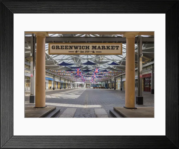 Framed Print : Greenwich market, part of the Maritime Greenwich UNESCO World Heritage Site, Greenwich