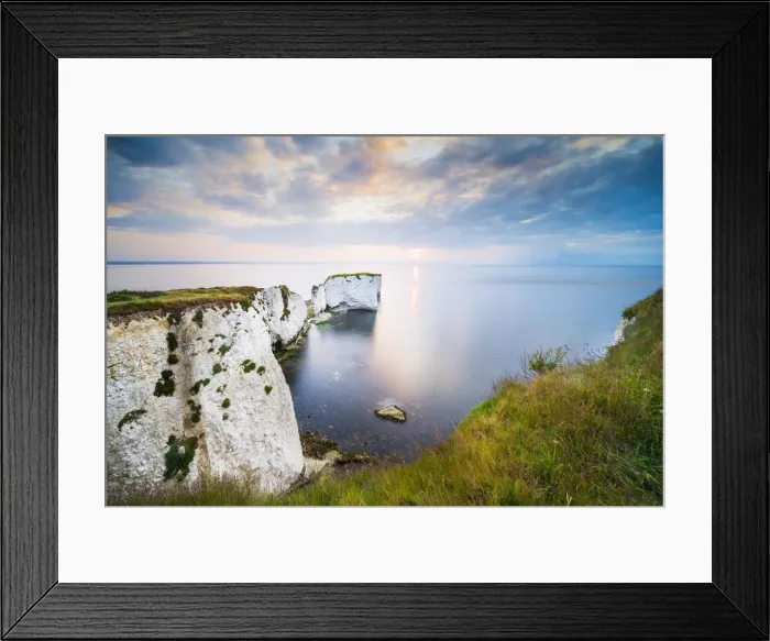 Framed Print : Sunrise at Old Harry Rocks, Jurassic coast, Swanage, Isle of Purbeck, Dorset, England, UK Framed Print : Sunrise at Old Harry Rocks, Jurassic coast, Swanage, Isle of Purbeck, Dorset, England, UK